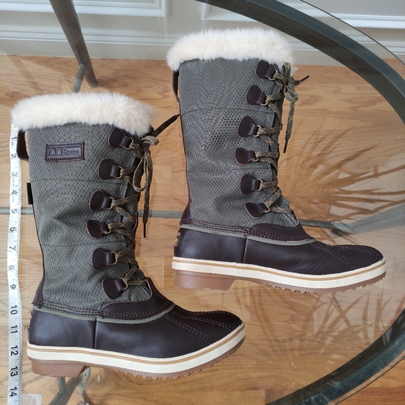 LL Bean Rangeley Insulated Pac Boots women's 7M Tall waterproof - Picture 4 of 14